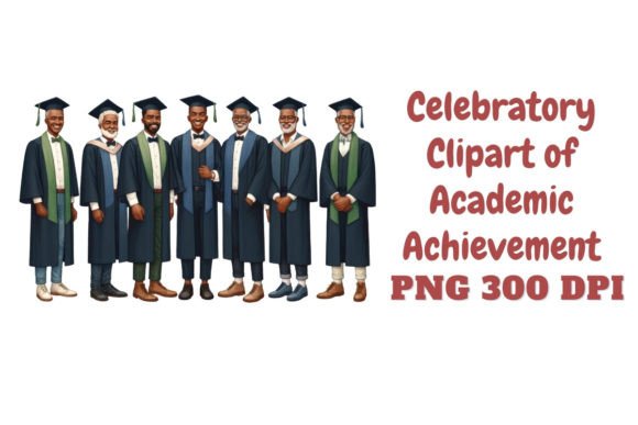 Celebratory Clipart of Academic Achievement - Graphics & Illustrations