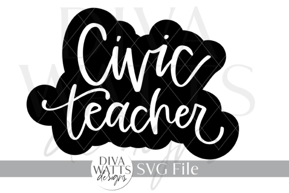 Civic Teacher Word Art Design SVG for Crafts and Graphics