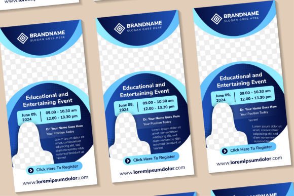Educational and Career Vertical Banner for Print Templates and Graphics