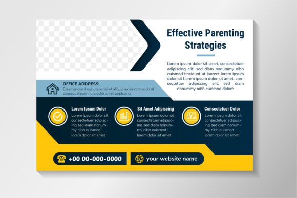Effective Parenting Horizontal Banner - A Graphic Design Asset for Print Templates