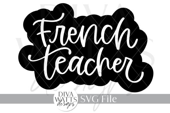 French Teacher Word Illustration SVG for Crafts and Graphics