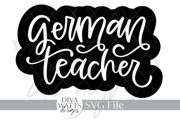 German Teacher Word Art Design SVG for Crafts and Graphics