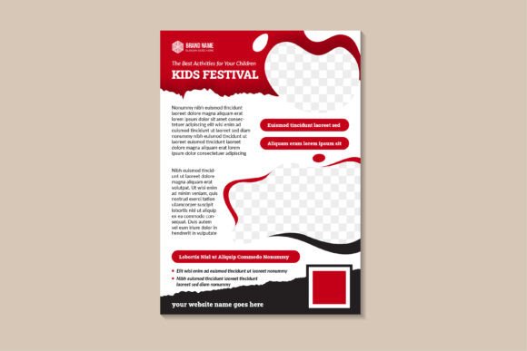 Kids Fertival Vertical Flyer for Print Templates and Graphics