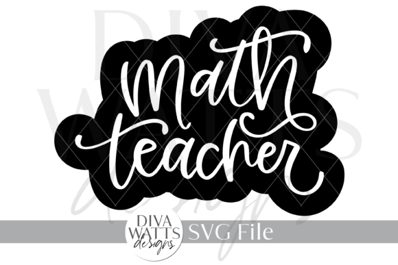 Math Teacher Illustration SVG for Graphics and Crafts