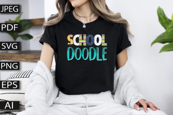 School Doodle Typography T-Shirt Design Graphics