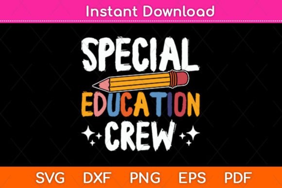 Special Education Crew Sped Teacher Svg for Crafts and Graphics
