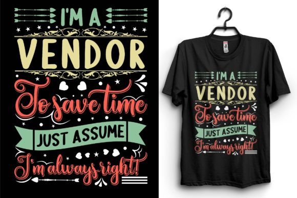 Vendor Typography Graphics for T-Shirt Designs