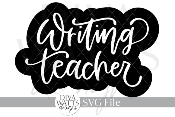 Writing Teacher Word Illustration SVG for Crafts and Graphics